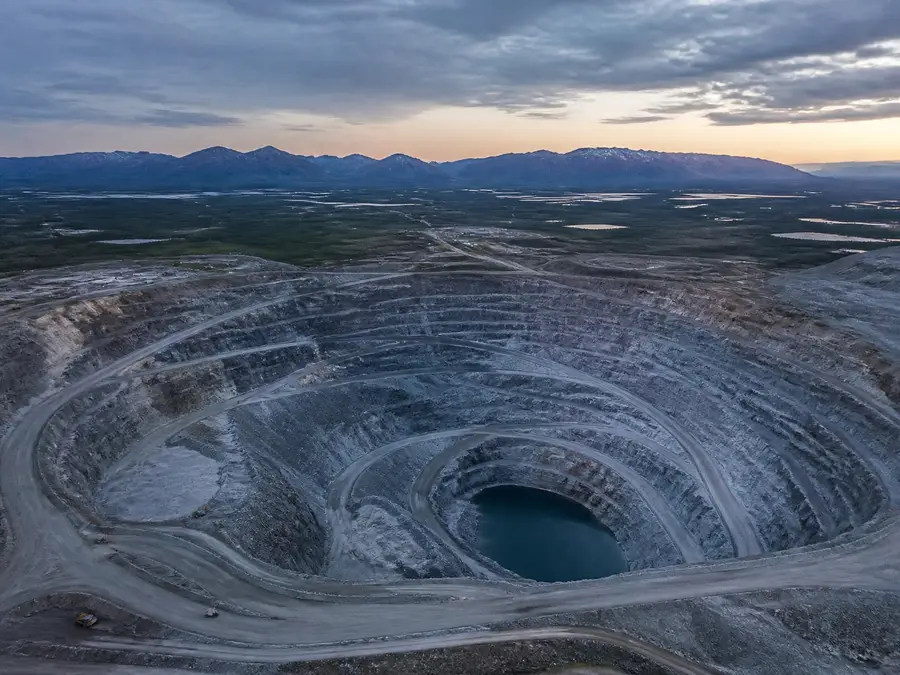 Copper pit at dusk
