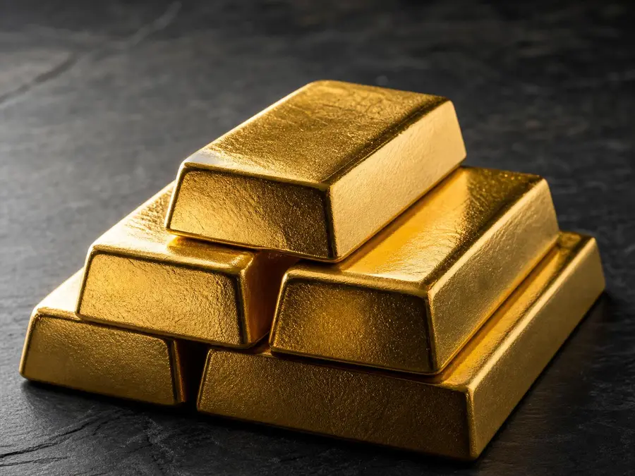 Gold bullion stack